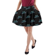 Just Beauty Words Motif Print Pattern A-line Pocket Skirt by dflcprintsclothing