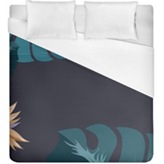 Flower Illustrations Leaves Duvet Cover (king Size) by HermanTelo