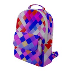 Squares Pattern Geometric Seamless Flap Pocket Backpack (large) by Dutashop