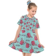 Hot Chocolate Hot Chocolate Kids  Short Sleeve Shirt Dress by designsbymallika
