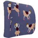 Cute  Pattern With  Dancing Ballerinas On The Blue Background Back Support Cushion View2