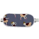 Cute  Pattern With  Dancing Ballerinas On The Blue Background Rounded Waist Pouch View2