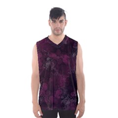 Purple Alcohol Ink Men s Basketball Tank Top by Dazzleway