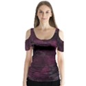 Purple alcohol ink Butterfly Sleeve Cutout Tee  View1