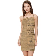 Antique Newspaper 1888 Summer Tie Front Dress by ArtsyWishy