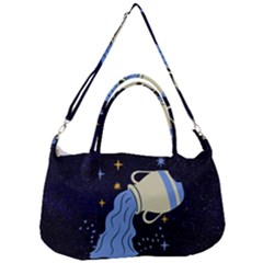 Aquarius Horoscope Astrology Zodiac Removal Strap Handbag by Mariart