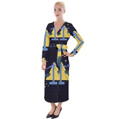 Horoscope Libra Astrology Zodiac Velvet Maxi Wrap Dress by Mariart