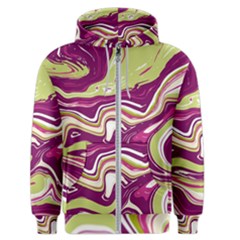 Purple Vivid Marble Pattern Men s Zipper Hoodie by goljakoff