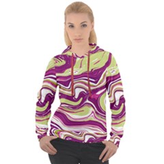 Purple Vivid Marble Pattern Women s Overhead Hoodie by goljakoff