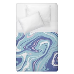 Blue Vivid Marble Pattern Duvet Cover (single Size) by goljakoff