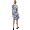 Blue Vivid Marble Pattern Sleeveless Shirt Dress View2