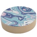 Blue Vivid Marble Pattern 12 Wooden Bottle Opener (Round) View1