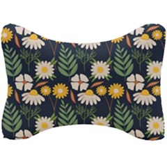 Flower Grey Pattern Floral Seat Head Rest Cushion by Dutashop