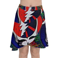 Grateful Dead - Chiffon Wrap Front Skirt by Sapixe