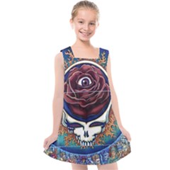 Grateful-dead-ahead-of-their-time Kids  Cross Back Dress by Sapixe