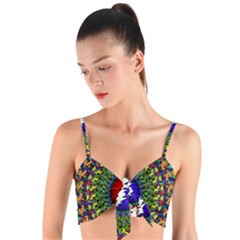 Grateful Dead Woven Tie Front Bralet by Sapixe