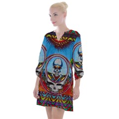 Grateful Dead Wallpapers Open Neck Shift Dress by Sapixe