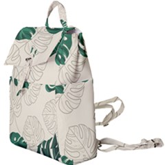 Green Monstera Leaf Illustrations Buckle Everyday Backpack by HermanTelo