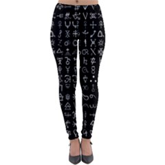 Alchemical Symbols - Collected Inverted Lightweight Velour Leggings by WetdryvacsLair