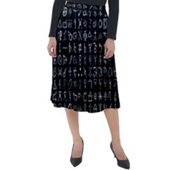 Alchemical Symbols - Collected Inverted Classic Velour Midi Skirt  by WetdryvacsLair