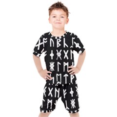 The Anglo Saxon Futhorc Collected Inverted Kids  Tee And Shorts Set by WetdryvacsLair