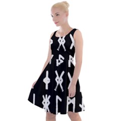 The Anglo Saxon Futhorc Collected Inverted Knee Length Skater Dress by WetdryvacsLair