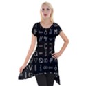 Hobo Signs Collected Inverted Short Sleeve Side Drop Tunic View1