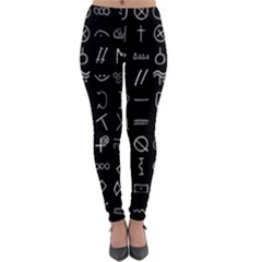 Hobo Signs Collected Inverted Lightweight Velour Leggings by WetdryvacsLair