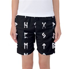 Elder Futhark Rune Set Collected Inverted Women s Basketball Shorts by WetdryvacsLair