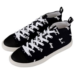 Elder Futhark Rune Set Collected Inverted Men s Mid-top Canvas Sneakers by WetdryvacsLair