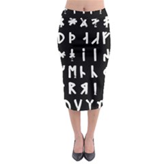 Complete Dalecarlian Rune Set Inverted Midi Pencil Skirt by WetdryvacsLair