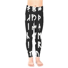 Complete Dalecarlian Rune Set Inverted Kids  Leggings by WetdryvacsLair