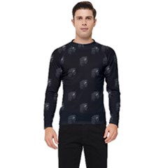 Arfican Head Sculpture Motif Print Pattern Men s Long Sleeve Rash Guard by dflcprintsclothing