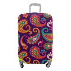 Paisley Purple Luggage Cover (small) by designsbymallika