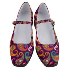 Paisley Purple Women s Mary Jane Shoes by designsbymallika