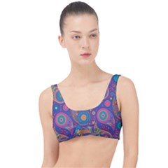 Baatik Purple Print The Little Details Bikini Top by designsbymallika