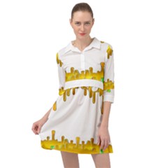 Dripping Paint In Wonderful Colors Mini Skater Shirt Dress by pepitasart