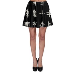 Ogham Rune Set Complete Inverted Skater Skirt by WetdryvacsLair