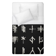 Ogham Rune Set Complete Inverted Duvet Cover (single Size) by WetdryvacsLair