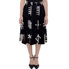 Ogham Rune Set Complete Inverted Classic Midi Skirt by WetdryvacsLair