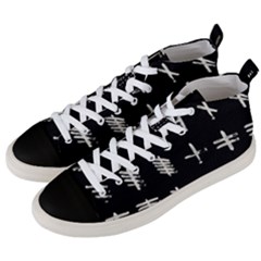 Ogham Rune Set Complete Inverted Men s Mid-top Canvas Sneakers by WetdryvacsLair