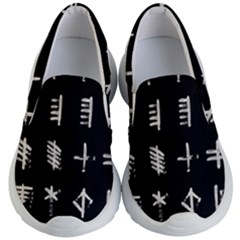 Ogham Rune Set Complete Inverted Kids Lightweight Slip Ons by WetdryvacsLair