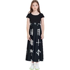 Ogham Rune Set Complete Inverted Kids  Skirt by WetdryvacsLair