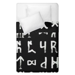 Macromannic Runes Collected Inverted Duvet Cover Double Side (single Size) by WetdryvacsLair