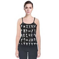 Macromannic Runes Collected Inverted Velvet Spaghetti Strap Top by WetdryvacsLair