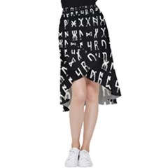 Macromannic Runes Collected Inverted Frill Hi Low Chiffon Skirt by WetdryvacsLair