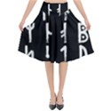 Medieval Runes Collected Inverted Complete Flared Midi Skirt View1