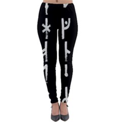 Medieval Runes Collected Inverted Complete Lightweight Velour Leggings by WetdryvacsLair