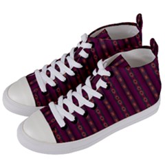 Maroon Sprinkles Women s Mid-top Canvas Sneakers by Sparkle