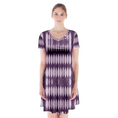 Purple Tigress Short Sleeve V-neck Flare Dress by Sparkle